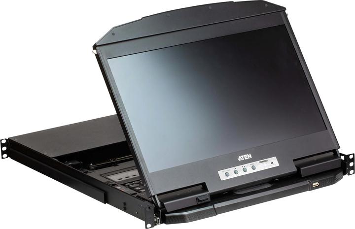 Actual product image Aten CL3884NW FR KVM switch 4-port multi-view 18.5" LCD (USB HDMI) FR layout