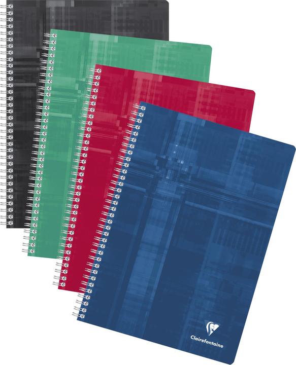 Image du produit Clairefontaine Cahier à spirales (A4, À rayures, Couverture souple)