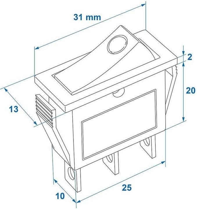 Image du produit ProPlus Interrupteur à bascule LED vert 12V / 24V-max. 10A sous blister