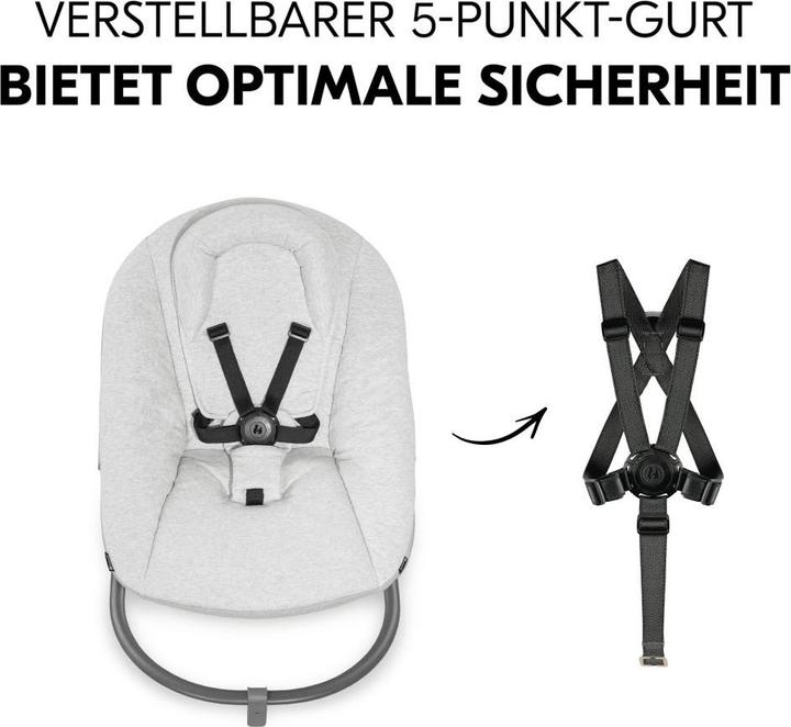 Actual product image Hauck Highchairs Alpha Plus Grey 4-piece Newbornset Light Grey - (Highchair)
