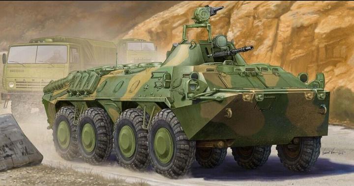 Actual product image Trumpeter Russian BTR-70 APC in Afghanistan