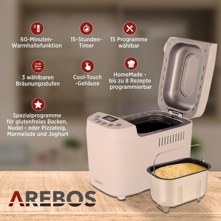 Actual product image Arebos Breadmaker
