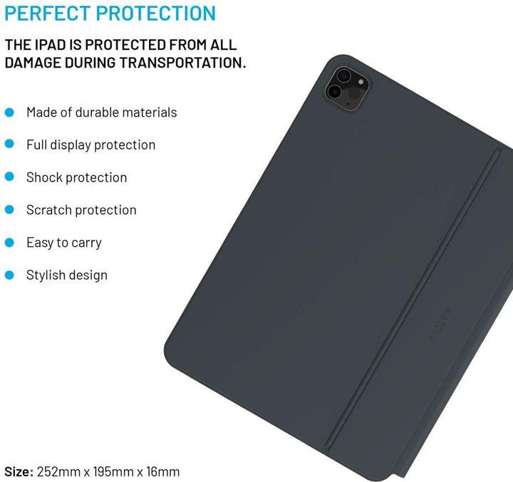 Actual product image Fixed Typee for Apple iPad Pro 11" M4 2024, EN, black