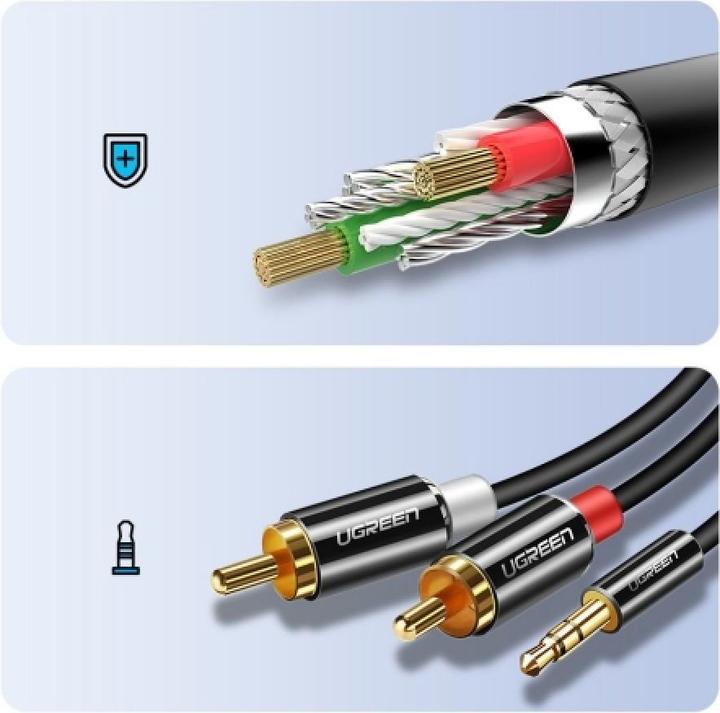 Actual product image Ugreen 2x RCA - 3.5mm jack (1 m, Cinch, 3.5mm jack (AUX))