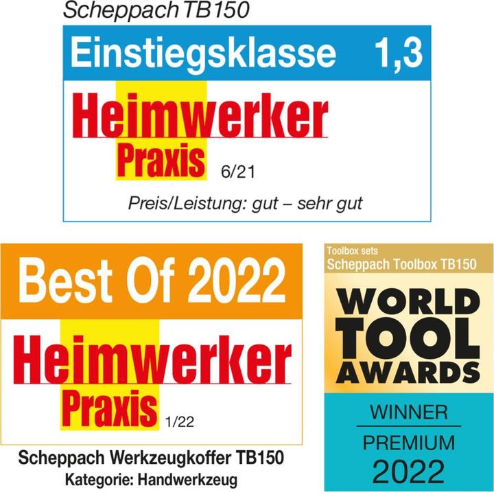 Produktbild Scheppach Handwerkzeugsatz TB150 im Metallkoffer 101-tlg. (101 Teile)