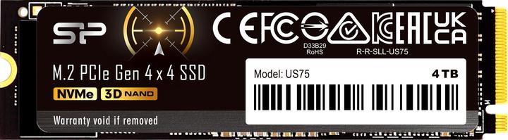 Image du produit Silicon Power SSD US75 4TB M.2 PCIe NVMe (4000 Go, M.2 2280)