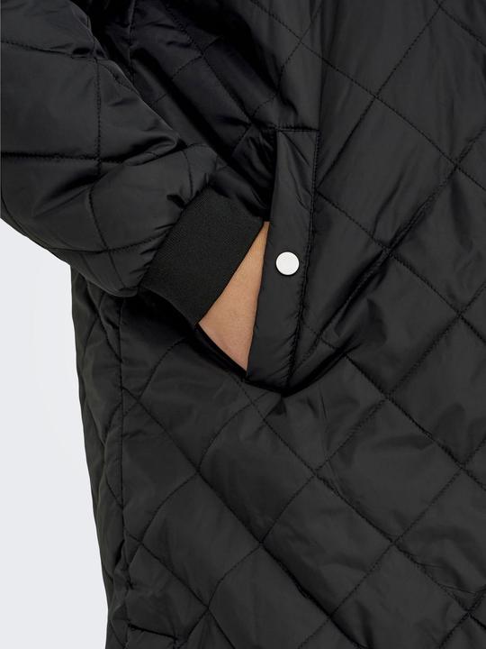 Produktbild Only Kapuze mit Kordelzug Curve Gerippte Ärmelbündchen Mantel Steppjacke (L)