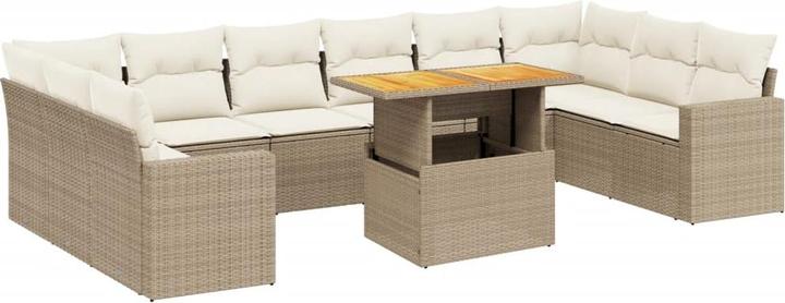 Produktbild VidaXL Gartenmöbel Sofa Garnitur Gartengarnitur Garten Sitzgruppe 11-tlg. Beige
