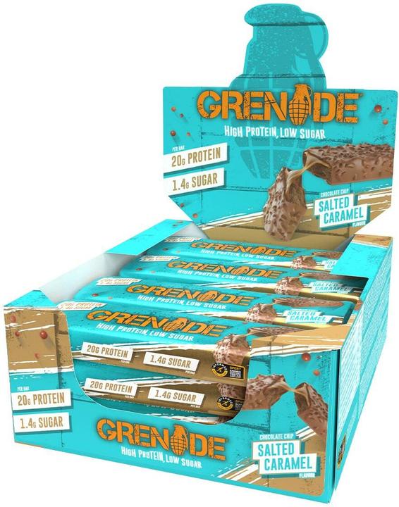 Actual product image Grenade Carb Killa Chocolate Chip Salted Caramel Protein Bar (12x60g) (Caramel, Nougat, Chocolate, 12 pcs., 810 g)