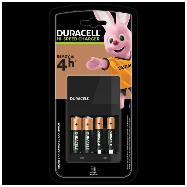 Actual product image Duracell CEF14 + aku 2+2 (4 pcs., AA, 750 mAh, Battery + charger)