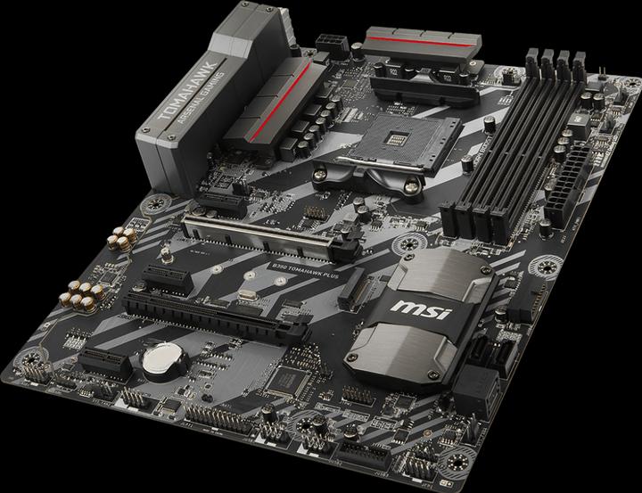 Actual product image MSI B350 Tomahawk Plus (AM4, AMD B350, ATX)