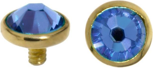 Image du produit Bijouteria Embout Dermal-Anchor (Or 18K, Cristallin)