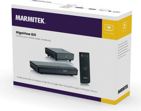 Actual product image Marmitek GigaView 821, wireless video transmission FullHD, 3D (25 m, HDMI CEC)