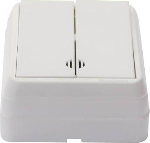 Actual product image Mutlusan Bron 2-way switch with lighting Surface-mounted white