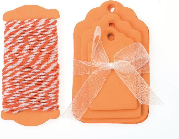 Produktbild Glorex Papier-Anhänger mit Kordel (Geschenkverzierung, 15 x)