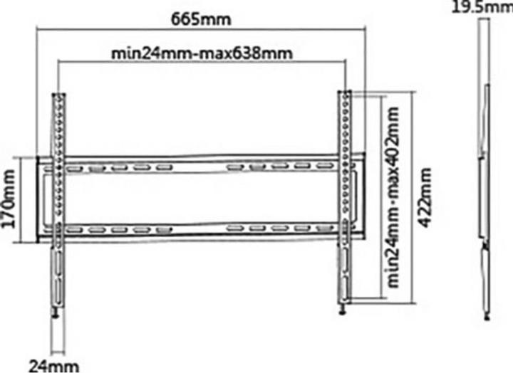 Actual product image myWall HF 3-3 (Wall, 70", 35 kg)