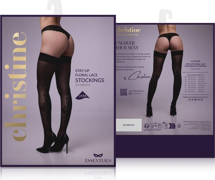 Produktbild Christine Le Duc Luxuriöse halterlose Strümpfe Victorious schwarz (S/M)