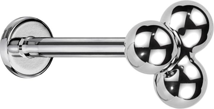 Star Piercing Ohrstecker vergoldet freifallende Kette Buchstabenbaum Bitch (Titan G23, ohne Messing)