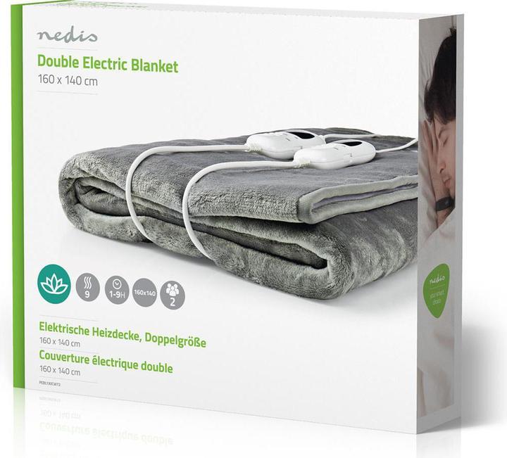 Actual product image Nedis Electric duvet | Underblanket | 2 persons | 160 x 140 cm | 9 heat settings | washable (160 x 140 cm)