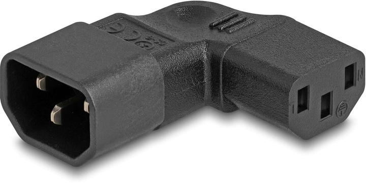 Image du produit Delock Adaptateur secteur IEC 60320 - C14 sur C13, mâle / femelle, 10 A, 90ï¿½ gauche / droite coudé (C14, C13, C13)
