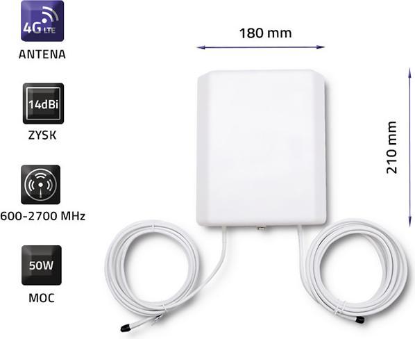 Actual product image Qoltec 57020 4G LTE Antenna |14 dBi | Outdoor (4G)