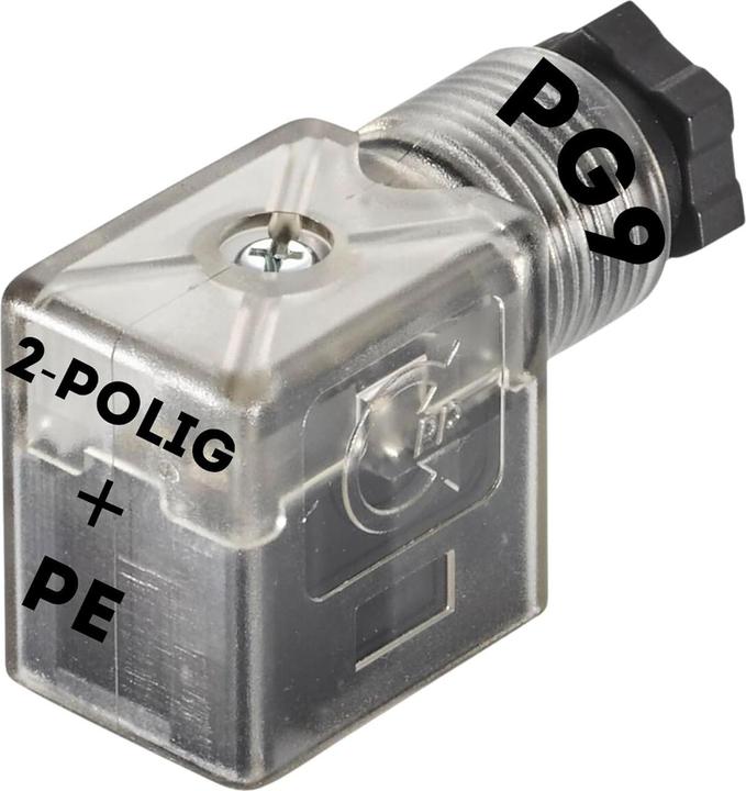 Produktbild Kalitec 3 Stück Ventilstecker Bauform B transparent 3 polig 24V mit Beschaltung I PG9 I LED+Varistor