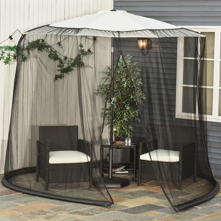 Produktbild Outsunny Moskitonetz für Sonnenschirm (300 x 230 cm)
