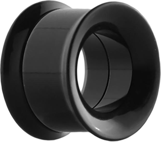 Produktbild Star Piercing Flared Tunnel schwarz mit Schraubewinde (ohne Messing, Acryl)