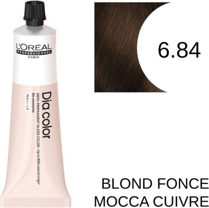 Produktbild L'Oréal Paris Loreal DIA Color 6,84 Dunkelblond Mokka Kupfer 60 ml (6.84 - Dunkelblond mokka kupferfarben)