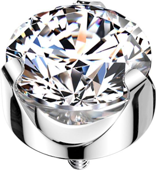 Immagine prodotto Star Piercing Set di cristalli piatti Dermal Anchor in argento (Titanio G23)