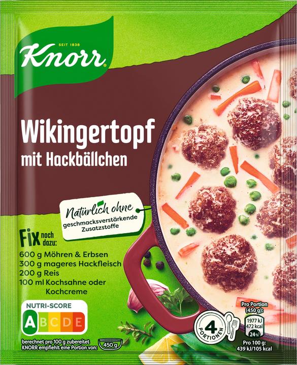 Actual product image Knorr Viking pot with meatballs (30 g)