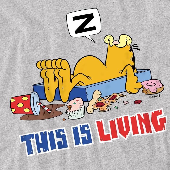 Immagine prodotto Garfield This Is Living Maglietta Uomo (L)