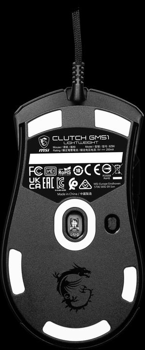 Produktbild MSI CLUTCH GM51 LIGHTWEIGHT mouse Right-hand USB Type-A Optical 26000 DPI (Kabelgebunden)