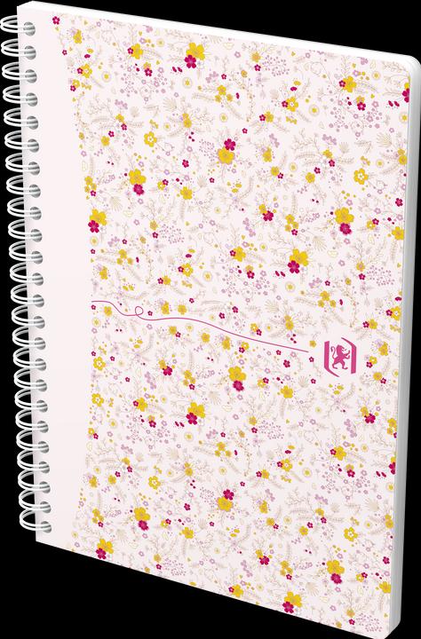 Produktbild Oxford FORME FLORAL - Spiralbuch (A5, Kariert, Harter Einband)