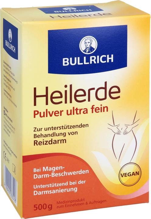 Produktbild Bullrich Heilerde Pulver ultra fein zur unterstützenden Behandlung von Reizdarm, 500 g Pulver (1 Stück, 500 g)