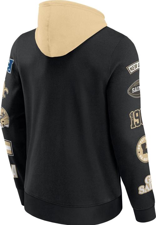 Immagine prodotto Fanatics Felpa con cappuccio con stampa sulle maniche dei New Orleans Saints NFL - M (M)