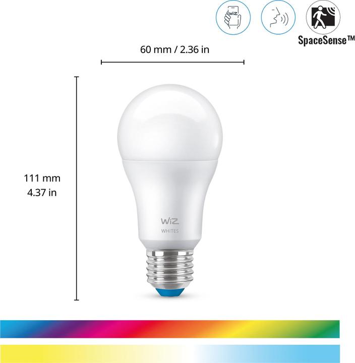 Immagine prodotto WiZ Tunable White (E27, 8 W, 806 lm, 2 x, F)