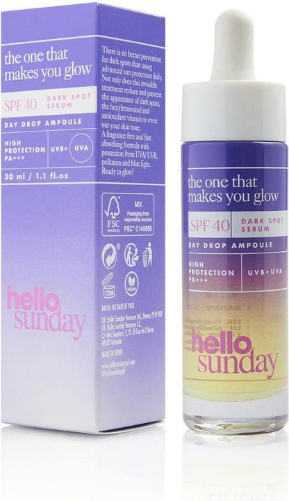 Actual product image Hello sunday the one that makes you glow Dark spot oil serum SPF 40 (30 ml)