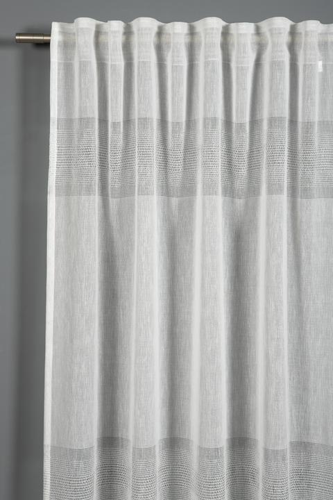 Gardinia Scarf with curtain tape, Etamine (140 x 245 cm)