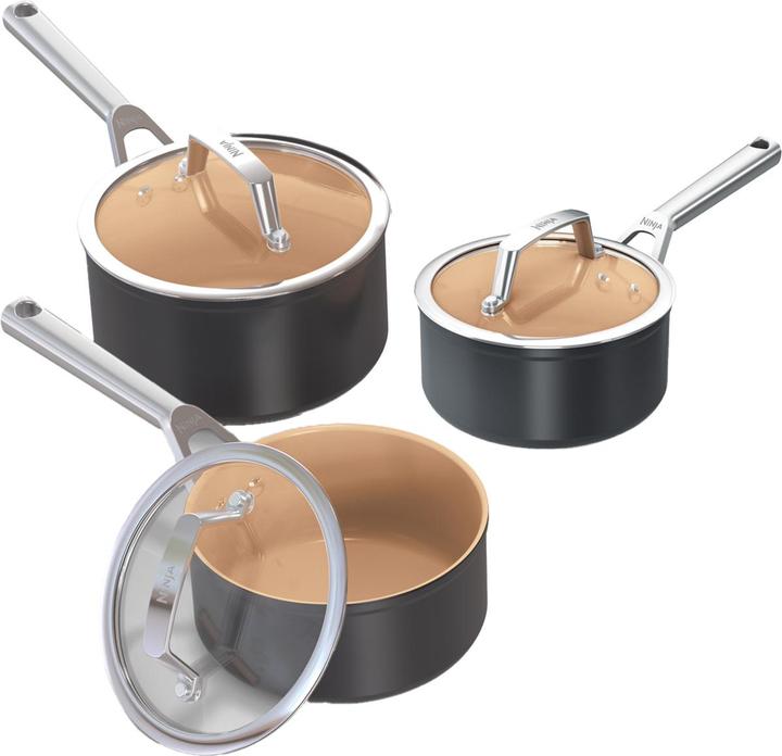 Actual product image Ninja CW93000EN Premium ceramic pot set (24 cm, Pan set + pot set, Aluminium)