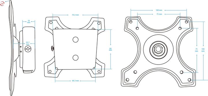Produktbild Manhattan Monitor Wandhalterung (Wand, 22")