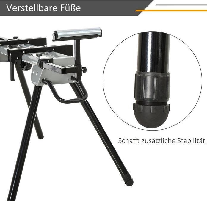 Produktbild Swisshandel24 Untergestell für Kappsägen Arbeitstisch für Kapp- und Gehrungssägen Sägengestell Kappsäge Stahl Schw (73 cm, 245 cm)