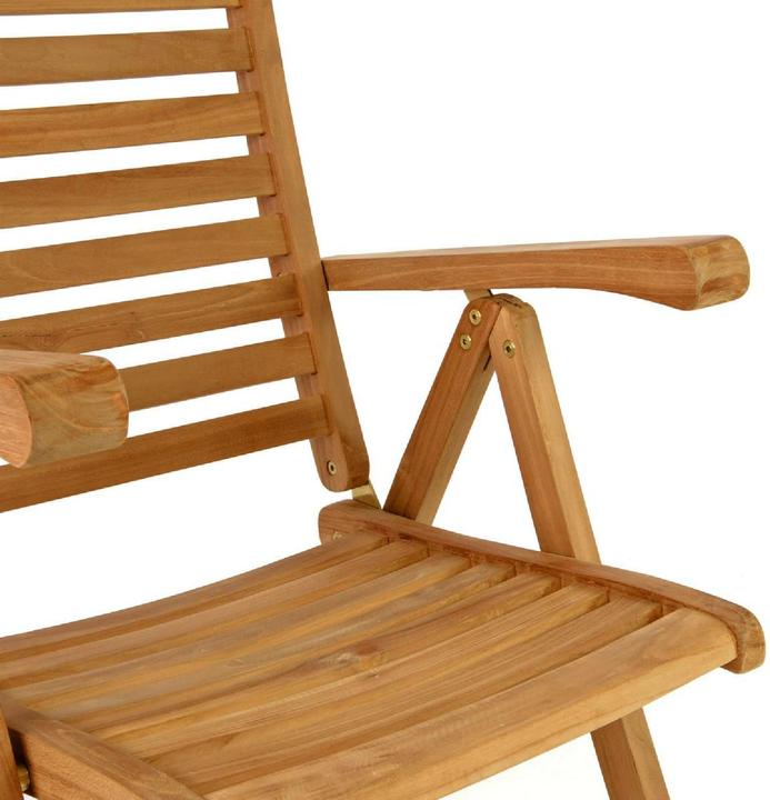 Actual product image VCM Hochlehner Klappstuhl Gartenstuhl verstellbar Teakholz behandelt