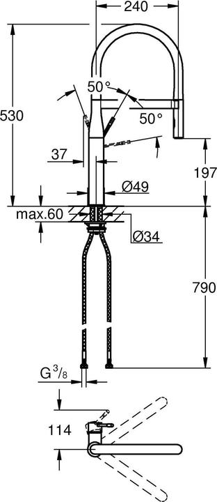 Actual product image Grohe Essence single-lever sink mixer