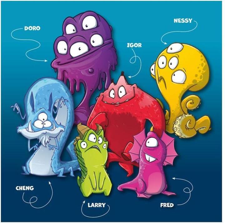 Actual product image Kosmos Family game Monster 12 (German)