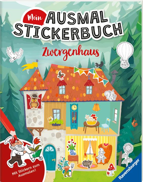 Immagine prodotto Ravensburger Mein Ausmalstickerbuch: Zwergenhaus