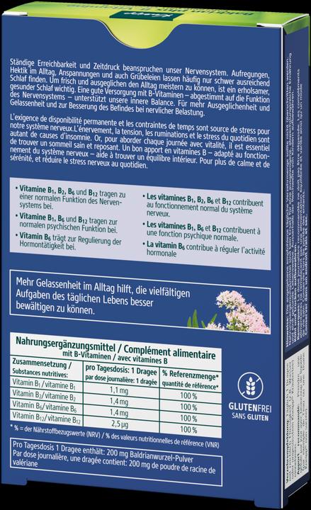 Nutritional values and ingredients Kneipp Valerian Plus (40 Piece, Pills, 20.20 g)