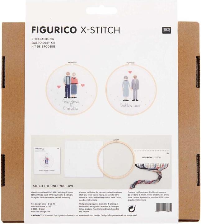 Produktbild Rico Design Stickpackung "Figurico Grandma & Grandpa"