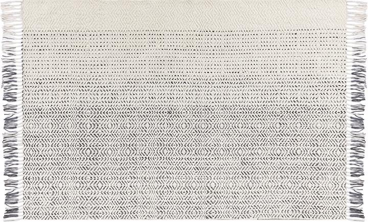 Actual product image Beliani Wool Carpet White/Grey 160 x 230 cm OMERLI (160 x 8 cm)