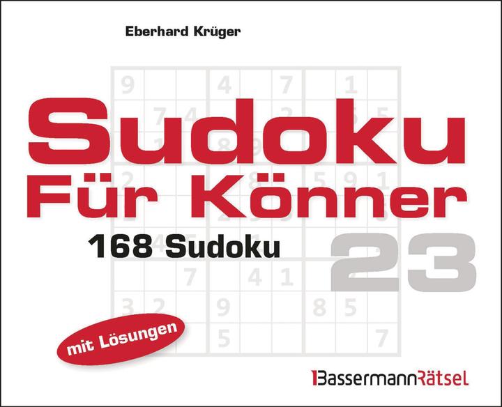 Produktbild Krüger:Sudoku für Könner 23 (Deutsch, Eberhard Krüger, 2024)